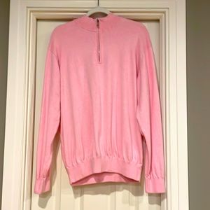 never worn pink half zip peter millar